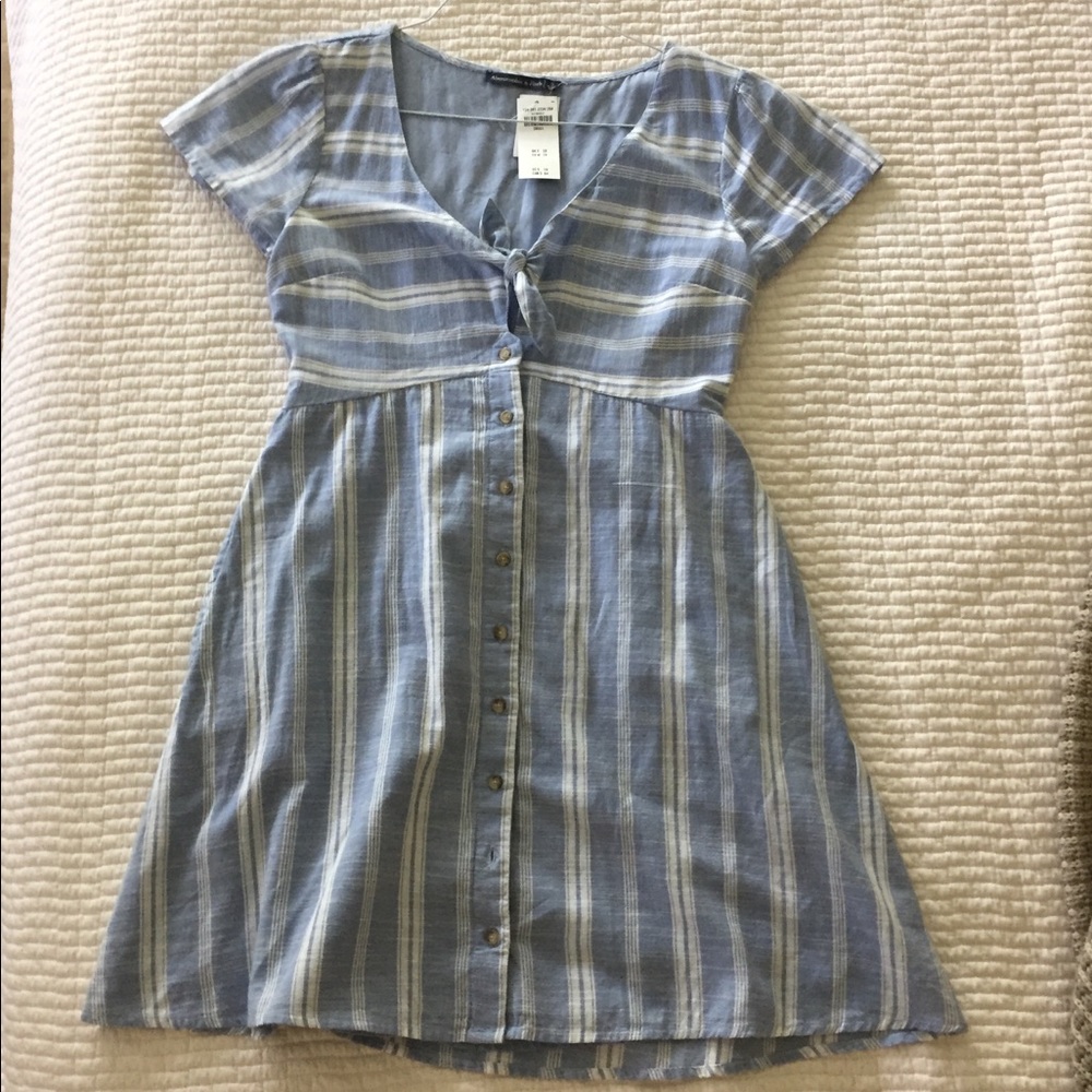 nwt abercrombie and fitch striped tie front dress